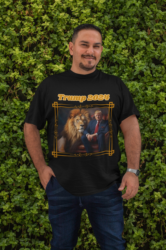 . TRUMP 2024 Plus Size Heavy Weight Patriotic T-Shirt (S-5XL):  Men's Hanes Beefy-T® - FREE SHIPPING