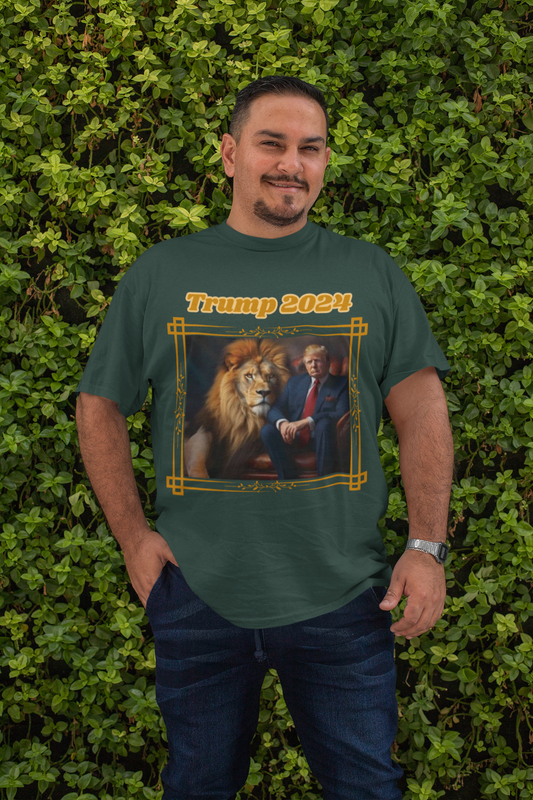 . TRUMP 2024 Plus Size Heavy Weight Patriotic T-Shirt (S-5XL):  Men's Hanes Beefy-T® - FREE SHIPPING