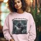 LADY LIBERTY DOWN Heavy Weight Patriotic Military Sweatshirt (S-5XL):  Women's Gildan 18000 - FREE SHIPPING