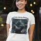 LADY LIBERTY DOWN Fitted Patriotic Military T-Shirt (S-2XL):  Women's Bella+Canvas 6004 - FREE SHIPPING
