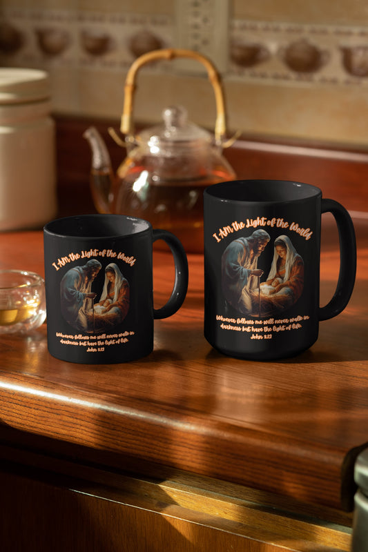 LIGHT OF THE WORLD Ceramic Christmas Coffee Mug (11oz, 15oz)