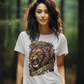 The LION OF JUDAH Semi-Fitted Christian T-Shirt (S-3XL):  Women's Gildan 5000L