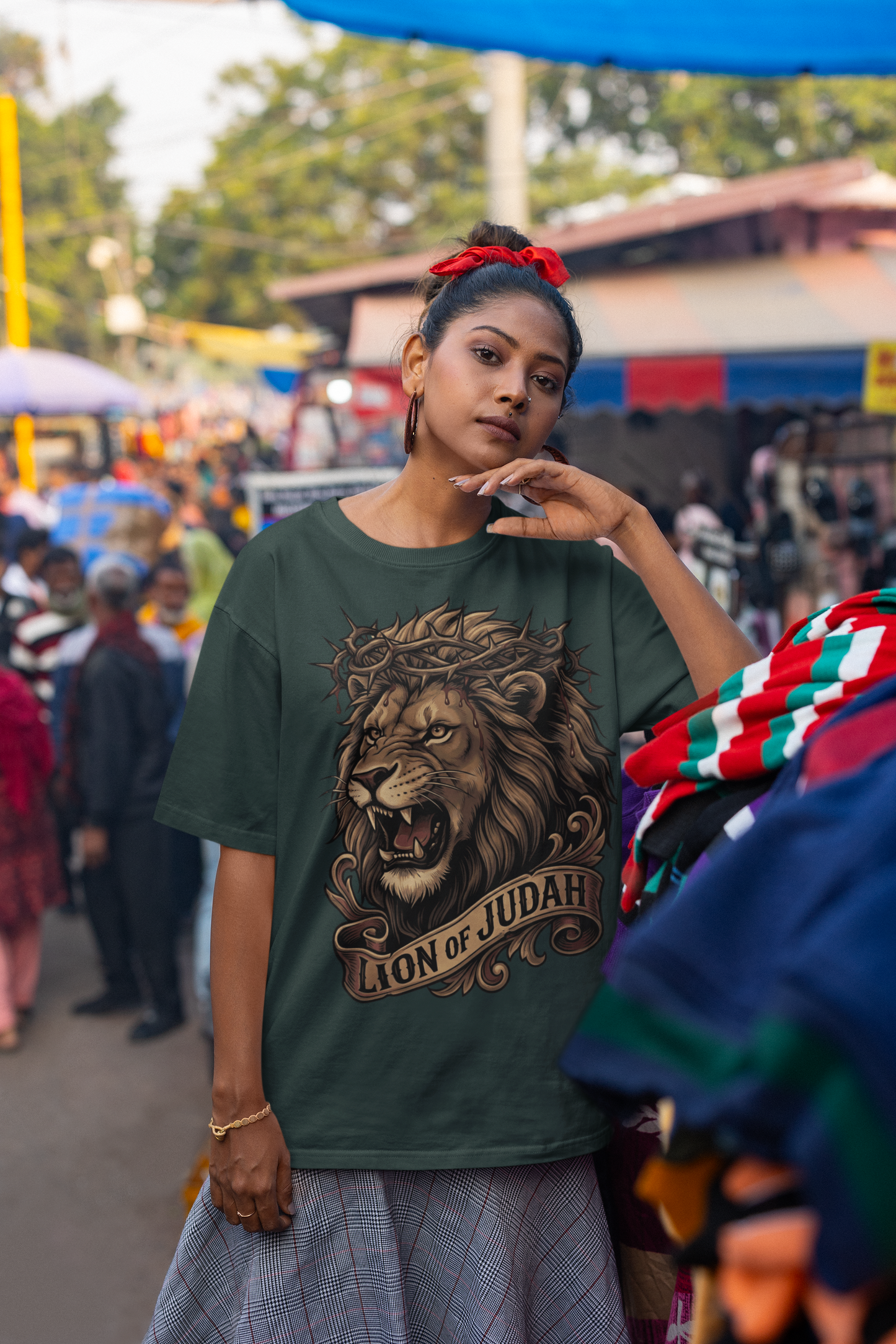 . THE LION OF JUDAH Plus Size Heavy Weight Christian T-Shirt (S-5XL):  Women's Hanes Beefy-T®