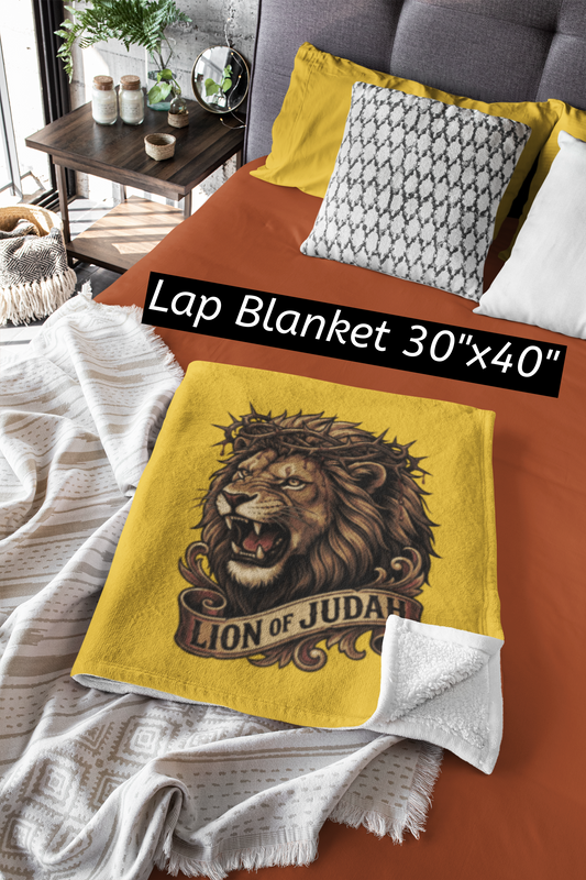 THE LION OF JUDAH Light Weight Christian Velveteen Plush Blanket (3 sizes available) - FREE SHIPPING