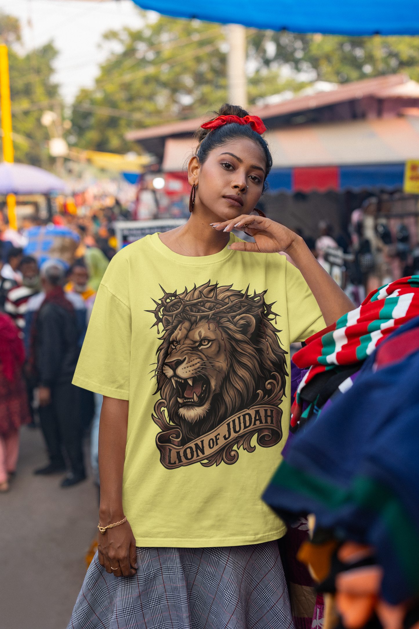 . THE LION OF JUDAH Plus Size Heavy Weight Christian T-Shirt (S-5XL):  Women's Hanes Beefy-T®