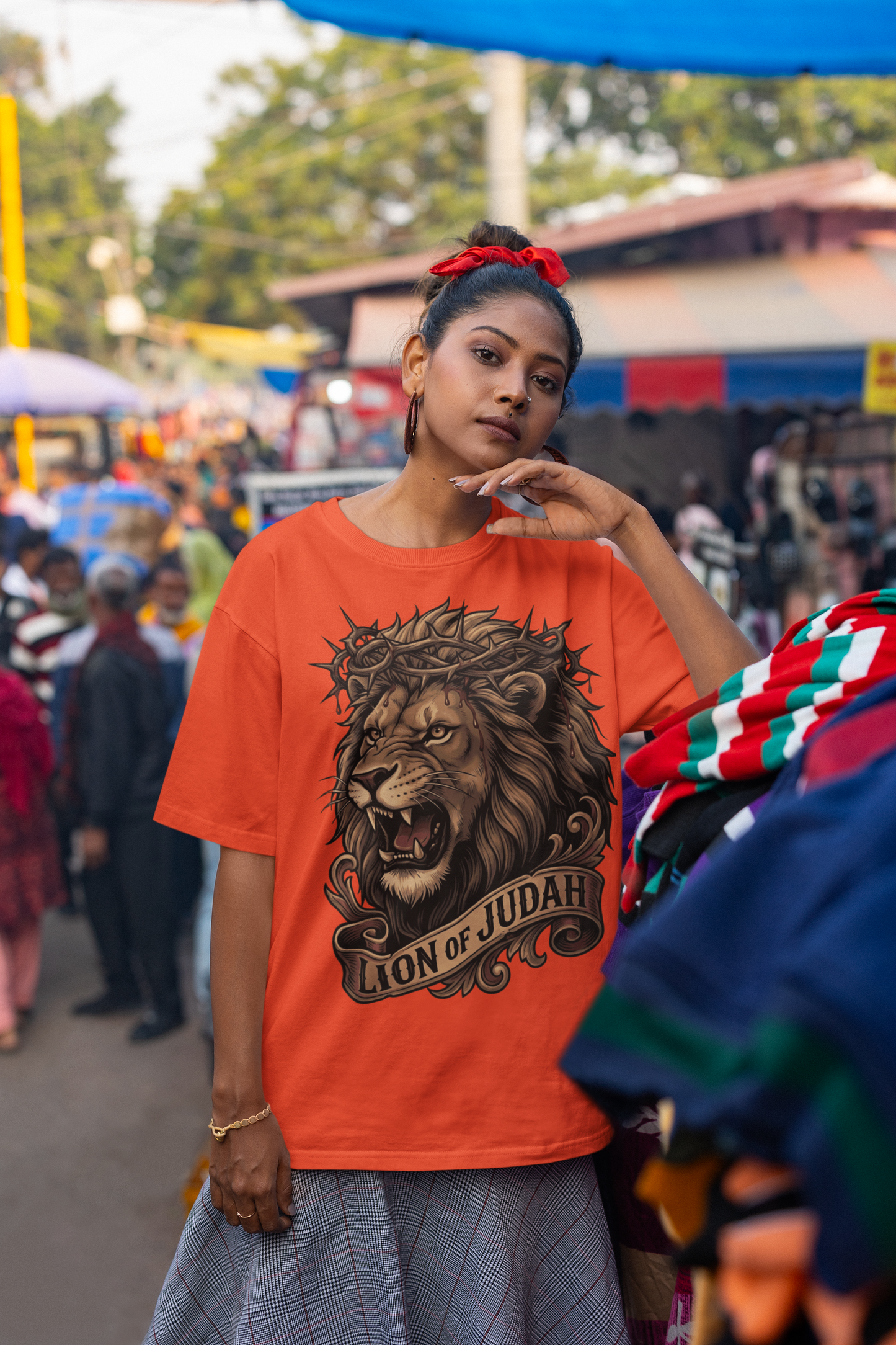 . THE LION OF JUDAH Plus Size Heavy Weight Christian T-Shirt (S-5XL):  Women's Hanes Beefy-T®