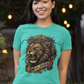 The LION OF JUDAH Fitted Christian T-Shirt (S-2XL):  Women's Bella+Canvas 6004