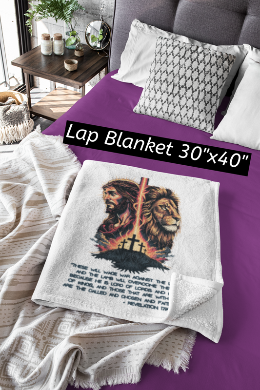 THE LION OF JUDAH Light Weight Christian Velveteen Plush Blanket (3 sizes available) - FREE SHIPPING