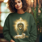THE LION & THE LAMB Heavy Weight Christian Sweatshirt (S-5XL):  Women's Gildan 18000 - FREE SHIPPING