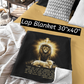 THE LION & THE LAMB Light Weight Christian Velveteen Plush Blanket (3 sizes available) - FREE SHIPPING