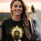 THE LION & THE LAMB Heavy Weight Christian Long Sleeve T-Shirt (S-2XL):  Women's Gildan 2400 - FREE SHIPPING
