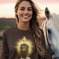 THE LION & THE LAMB Heavy Weight Christian Long Sleeve T-Shirt (S-2XL):  Women's Gildan 2400 - FREE SHIPPING