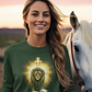 THE LION & THE LAMB Heavy Weight Christian Long Sleeve T-Shirt (S-2XL):  Women's Gildan 2400 - FREE SHIPPING