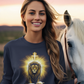 THE LION & THE LAMB Heavy Weight Christian Long Sleeve T-Shirt (S-2XL):  Women's Gildan 2400 - FREE SHIPPING