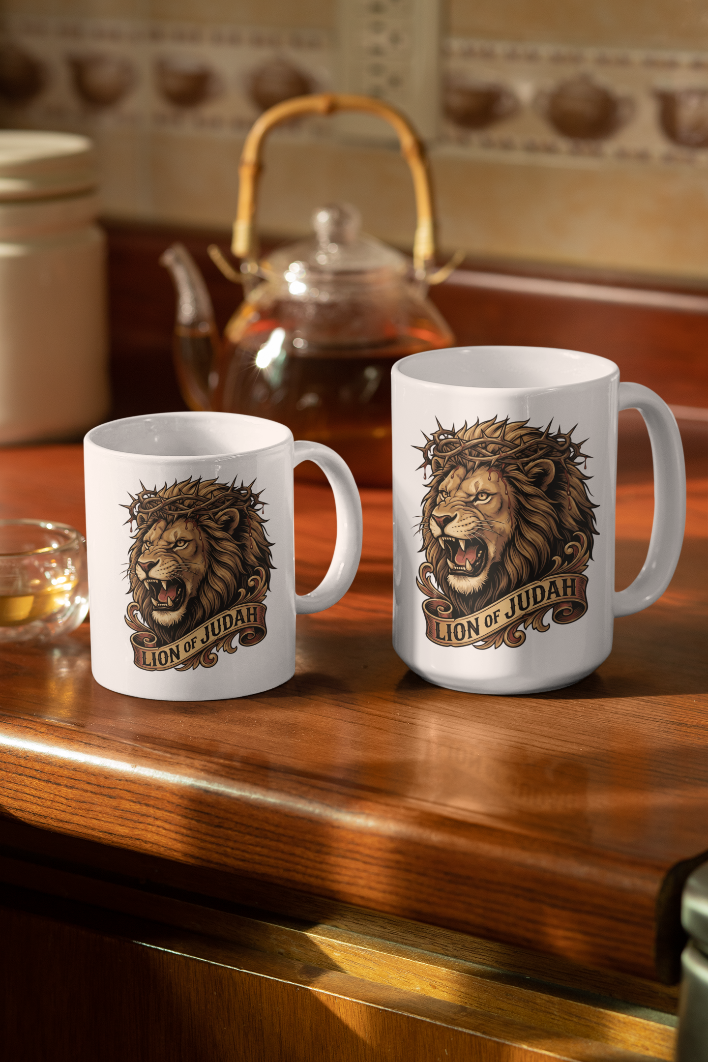 THE LION OF JUDAH Christian Ceramic Coffee Mug (11oz, 15oz)