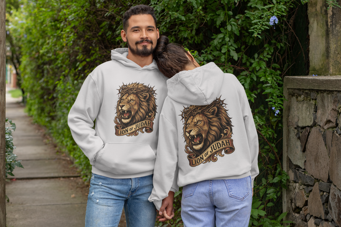 The LION OF JUDAH Heavy Weight Patriotic Christian Hoodie (S-5XL):  Men's and Women's Gildan 18500