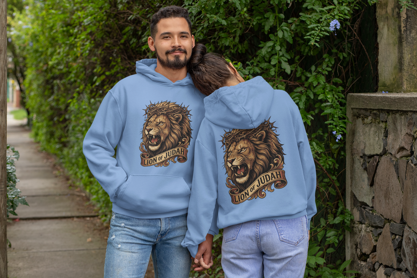 The LION OF JUDAH Heavy Weight Patriotic Christian Hoodie (S-5XL):  Men's and Women's Gildan 18500