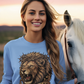 THE LION OF JUDAH Heavy Weight Christian Long Sleeve T-Shirt (S-2XL):  Women's Gildan 2400 - FREE SHIPPING