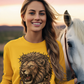 THE LION OF JUDAH Heavy Weight Christian Long Sleeve T-Shirt (S-2XL):  Women's Gildan 2400 - FREE SHIPPING