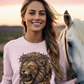 THE LION OF JUDAH Heavy Weight Christian Long Sleeve T-Shirt (S-2XL):  Women's Gildan 2400 - FREE SHIPPING