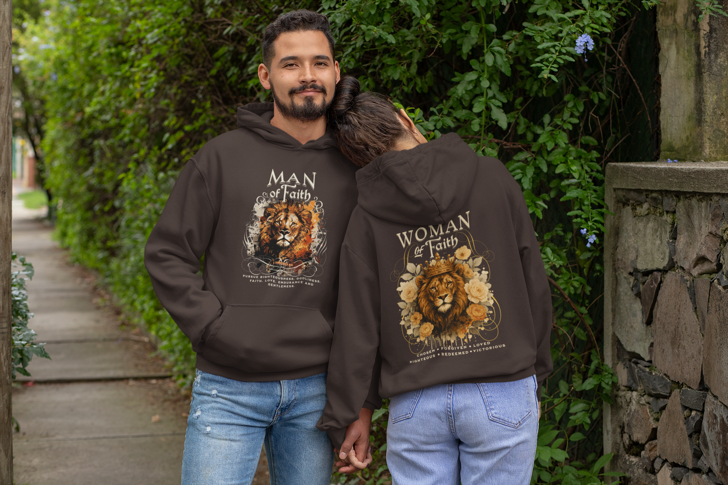 MAN OF FAITH Heavy Weight Christian Hoodie (S-5XL):  Men's Gildan 18500 - FREE SHIPPING