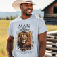 MAN OF FAITH Christian T-Shirt (S-5XL):  Men's Medium Weight Gildan 5000 - FREE SHIPPING