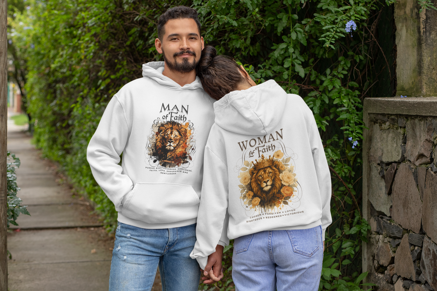 MAN OF FAITH Heavy Weight Christian Hoodie (S-5XL):  Men's Gildan 18500 - FREE SHIPPING