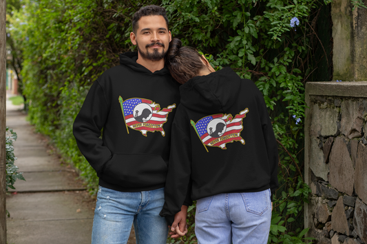 NEVER FORGOTTEN Heavy Weight Patriotic Military Hoodie (S-5XL):  Men's & Women's Gildan 18500 - FREE SHIPPING
