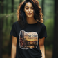 NEVER FORGOTTEN Semi-Fitted Patriotic Military T-Shirt (S-3XL):  Women's Gildan 5000L