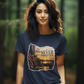 NEVER FORGOTTEN Semi-Fitted Patriotic Military T-Shirt (S-3XL):  Women's Gildan 5000L