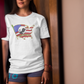 NEVER FORGOTTEN Classic Patriotic Military T-Shirt (S-5XL):  Women's Medium Weight Gildan 5000 - FREE SHIPPING