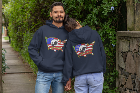 NEVER FORGOTTEN Heavy Weight Patriotic Military Hoodie (S-5XL):  Men's & Women's Gildan 18500 - FREE SHIPPING