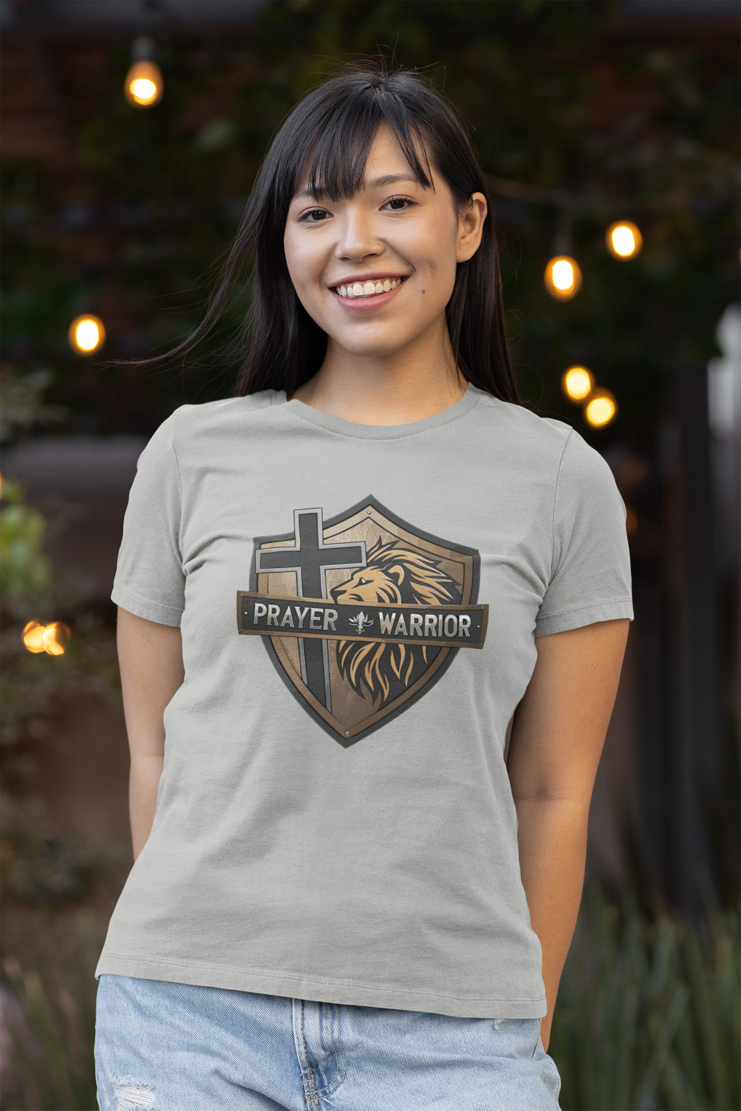 PRAYER WARRIOR Fitted Christian T-Shirt (S-2XL):  Women's Bella+Canvas 6004 - FREE SHIPPING