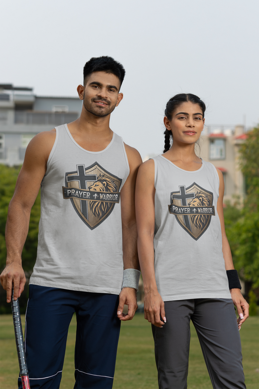 PRAYER WARRIOR Medium Weight Christian Tank Top (S-2XL):  Men's & Women's 5200 - FREE SHIPPING