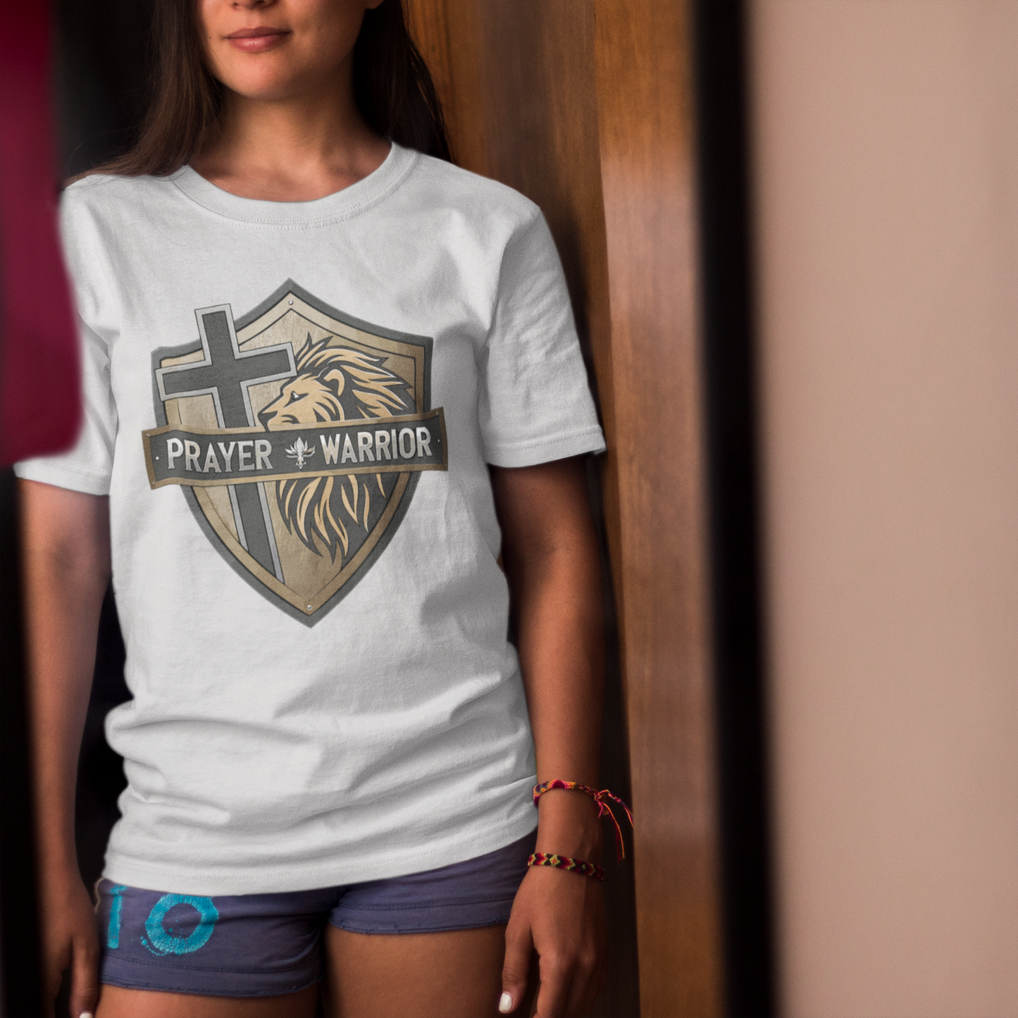 PRAYER WARRIOR Classic Christian T-Shirt (S-5XL):  Women's Medium Weight Gildan 5000 - FREE SHIPPING