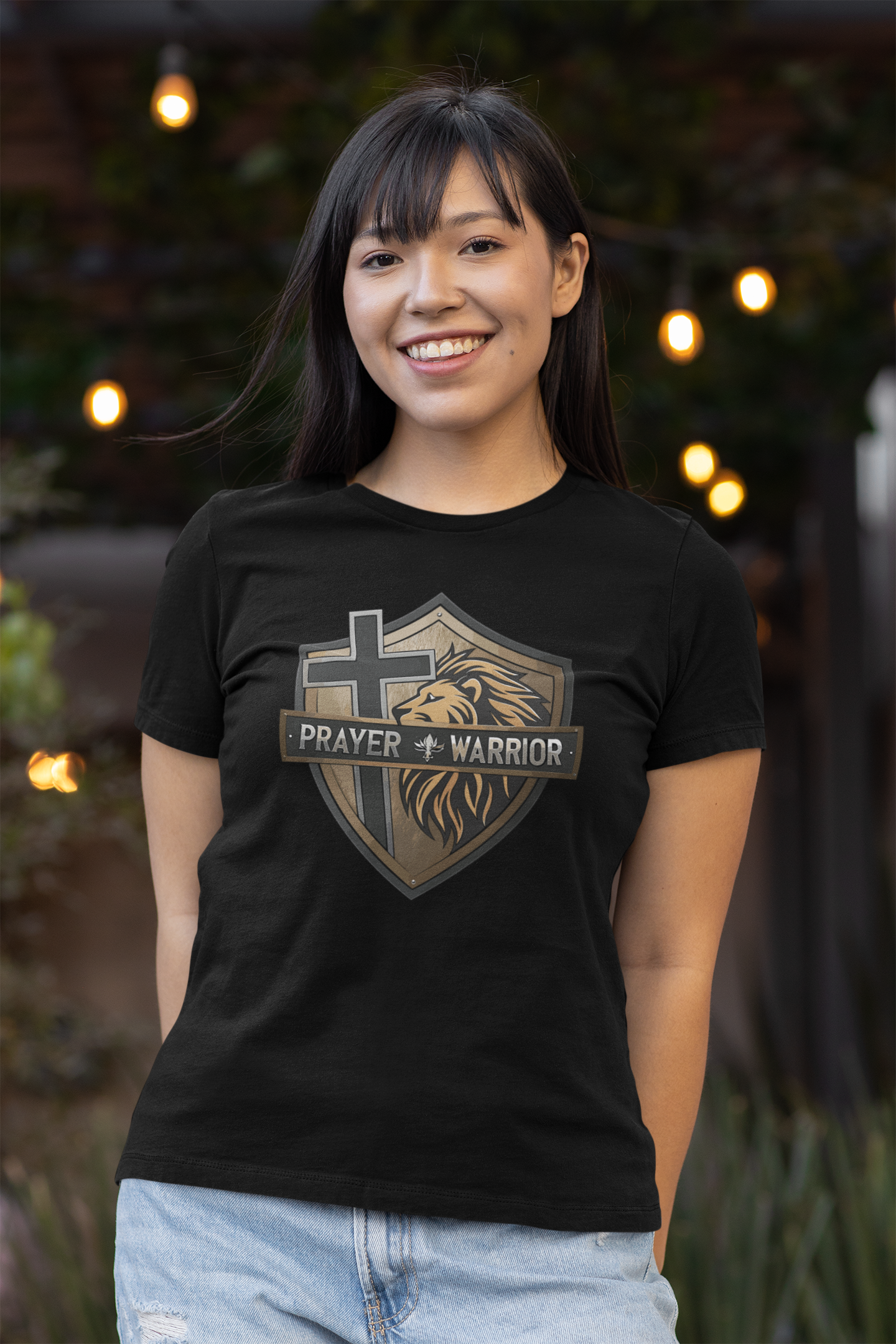 PRAYER WARRIOR Fitted Christian T-Shirt (S-2XL):  Women's Bella+Canvas 6004 - FREE SHIPPING