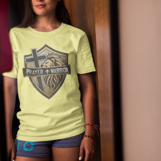 PRAYER WARRIOR Classic Christian T-Shirt (S-5XL):  Women's Medium Weight Gildan 5000 - FREE SHIPPING