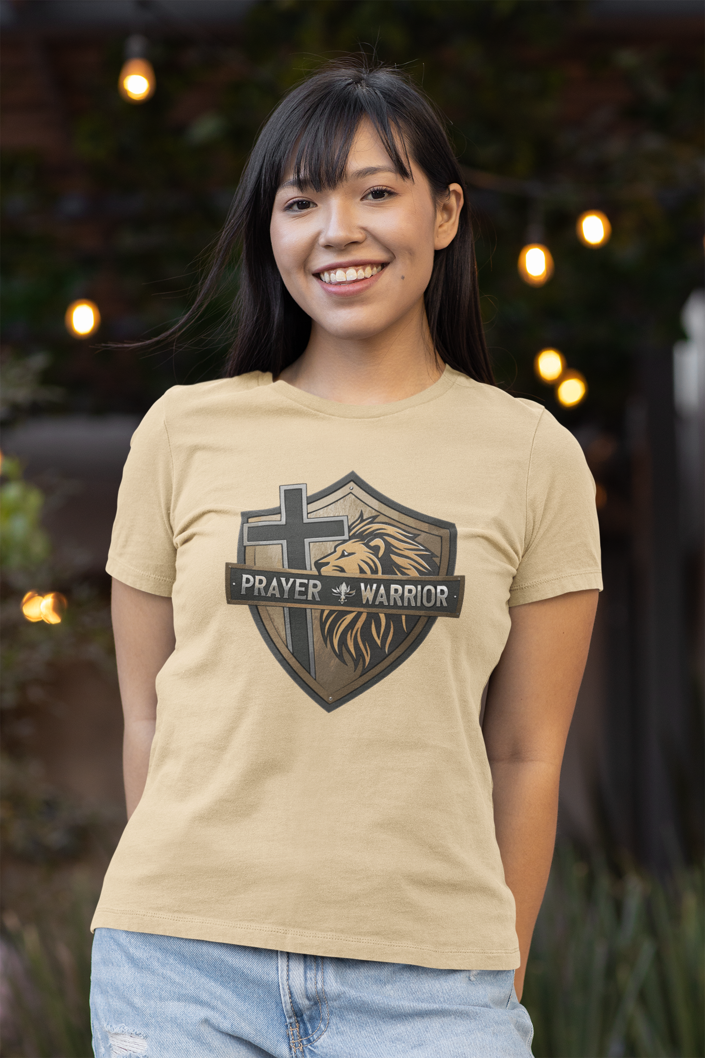 PRAYER WARRIOR Fitted Christian T-Shirt (S-2XL):  Women's Bella+Canvas 6004 - FREE SHIPPING