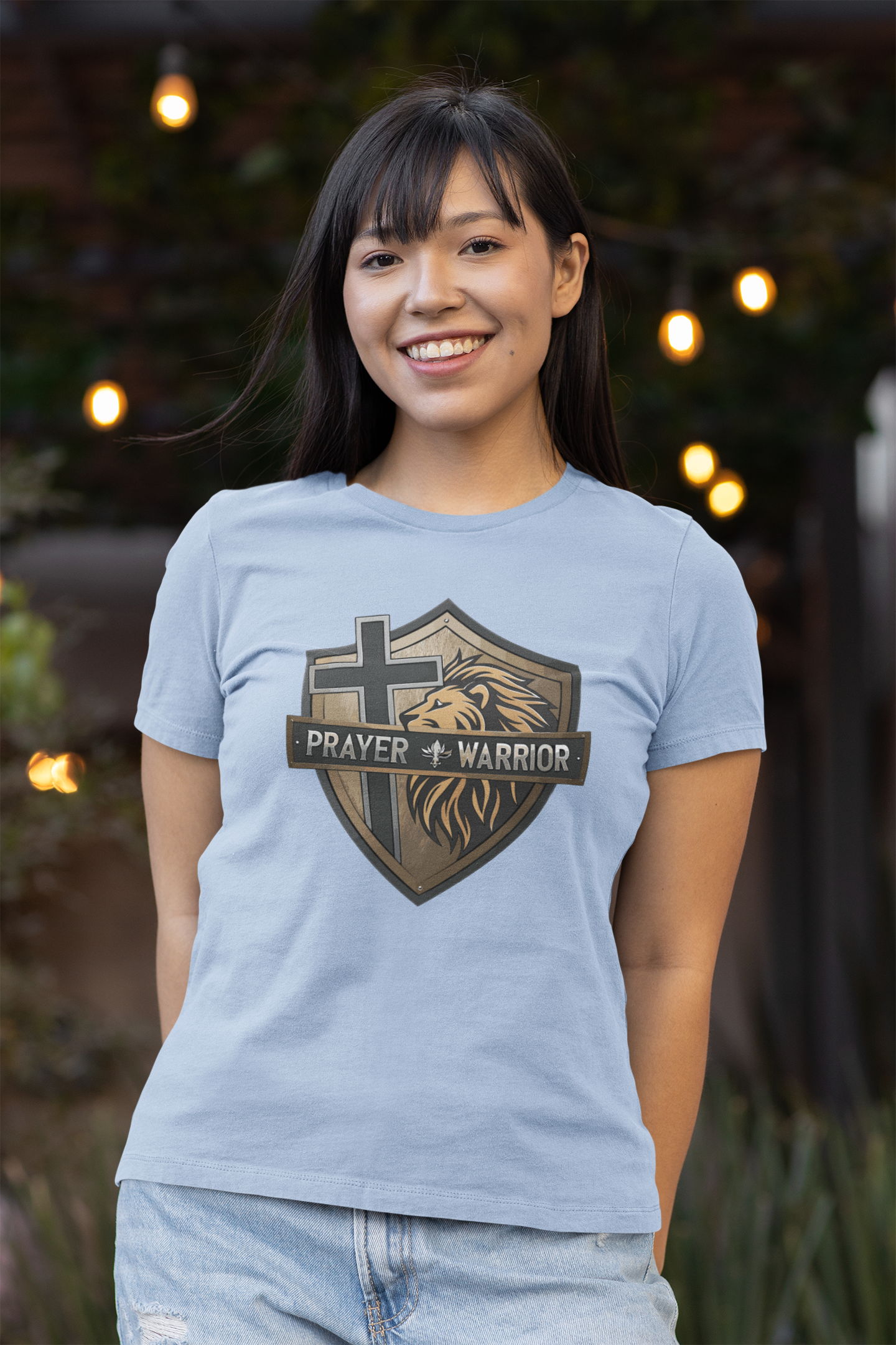 PRAYER WARRIOR Fitted Christian T-Shirt (S-2XL):  Women's Bella+Canvas 6004 - FREE SHIPPING