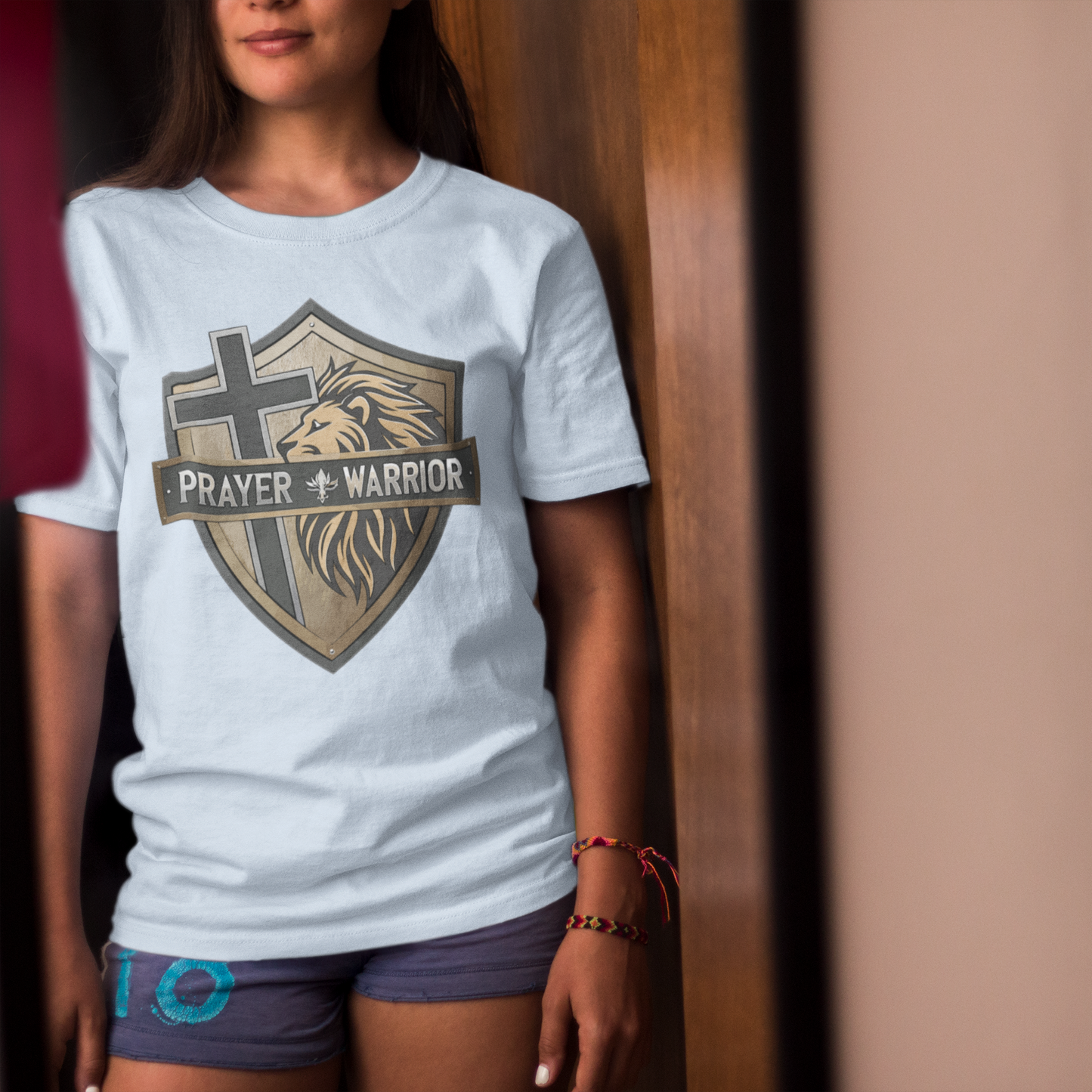 PRAYER WARRIOR Classic Christian T-Shirt (S-5XL):  Women's Medium Weight Gildan 5000 - FREE SHIPPING