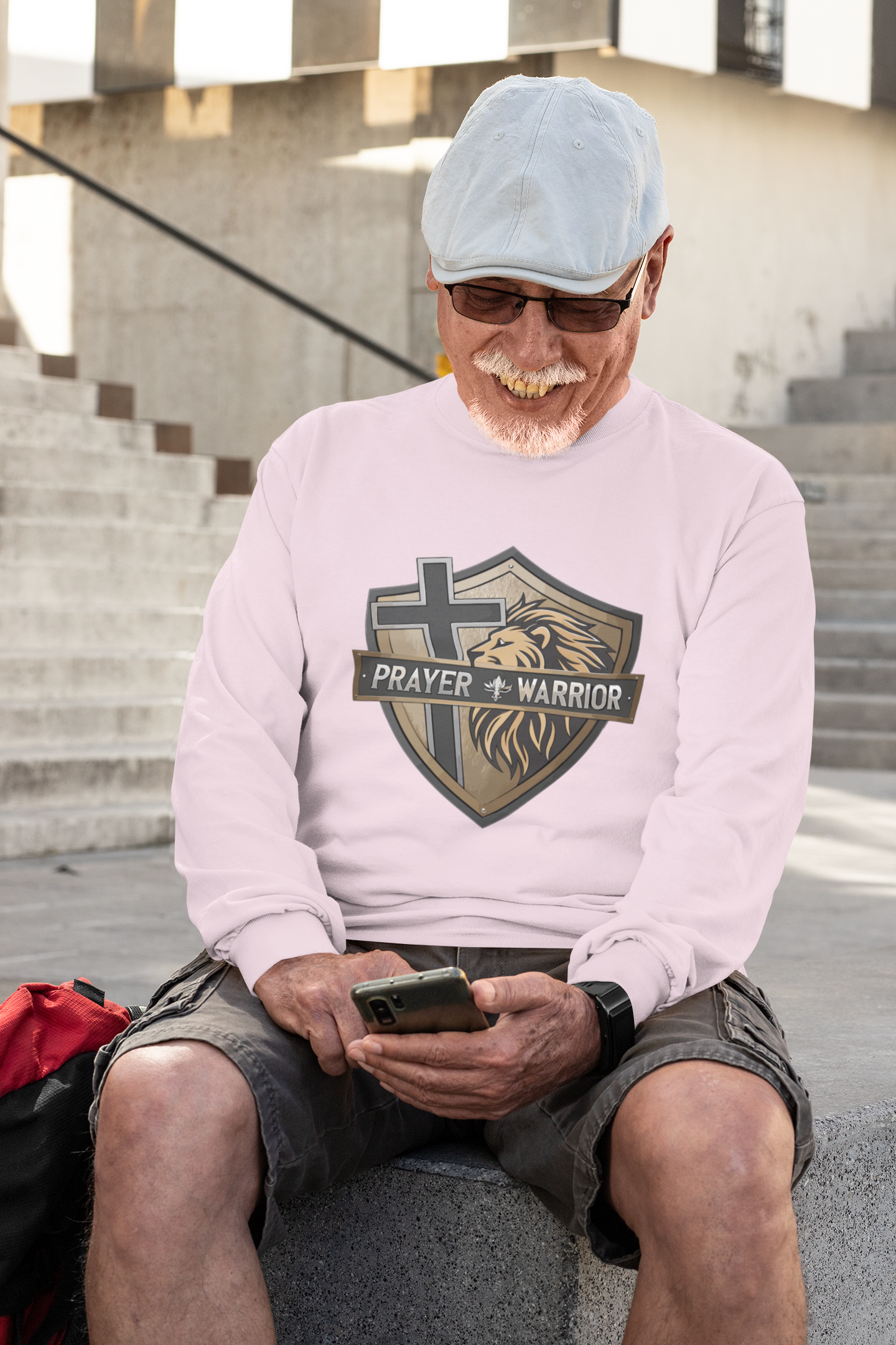 . PRAYER WARRIOR Heavy Weight Christian Long Sleeve T-Shirt (S-2XL):  Men's Gildan 2400 - FREE SHIPPING