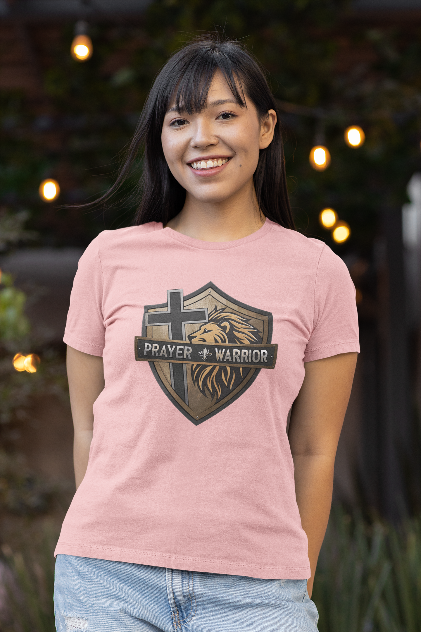 PRAYER WARRIOR Fitted Christian T-Shirt (S-2XL):  Women's Bella+Canvas 6004 - FREE SHIPPING