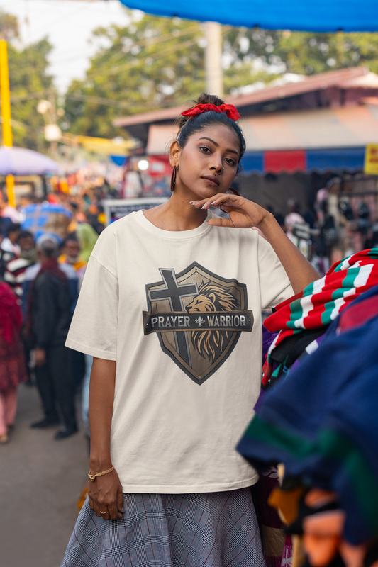 . PRAYER WARRIOR Plus Size Heavy Weight Christian T-Shirt (S-5XL):  Women's Hanes Beefy-T®