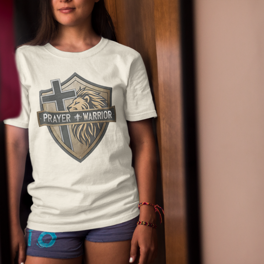 PRAYER WARRIOR Classic Christian T-Shirt (S-5XL):  Women's Medium Weight Gildan 5000 - FREE SHIPPING