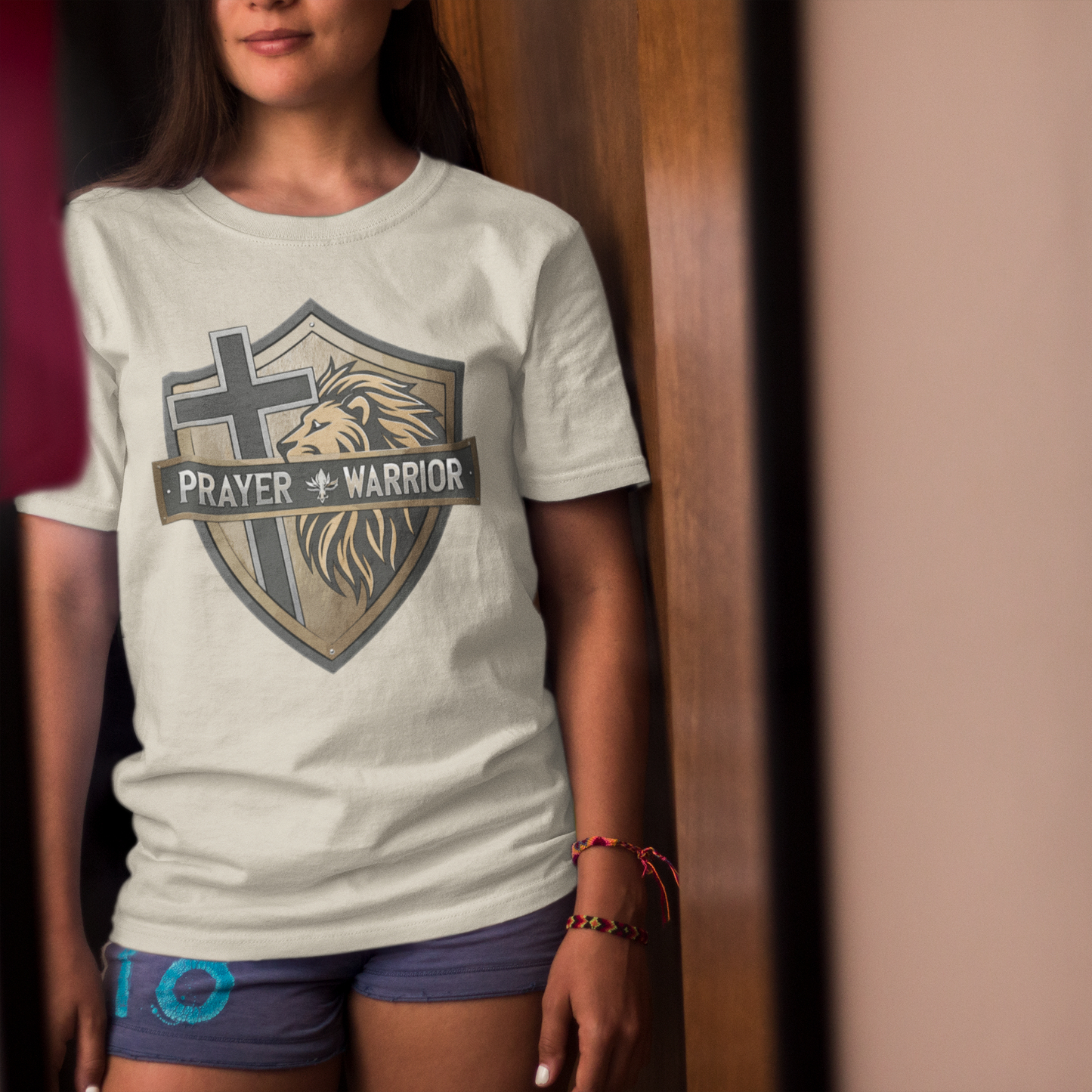 PRAYER WARRIOR Classic Christian T-Shirt (S-5XL):  Women's Medium Weight Gildan 5000 - FREE SHIPPING