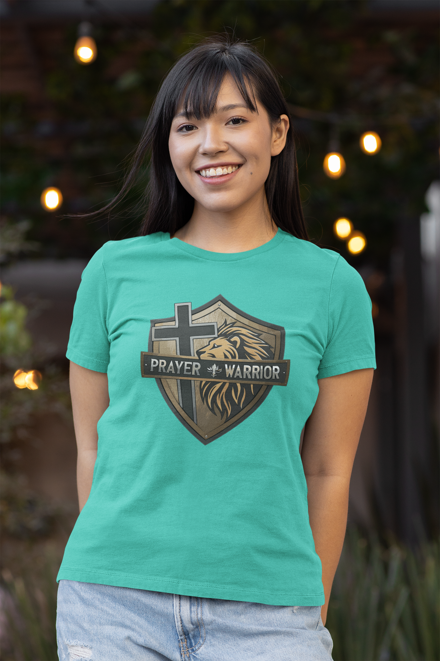 PRAYER WARRIOR Fitted Christian T-Shirt (S-2XL):  Women's Bella+Canvas 6004 - FREE SHIPPING