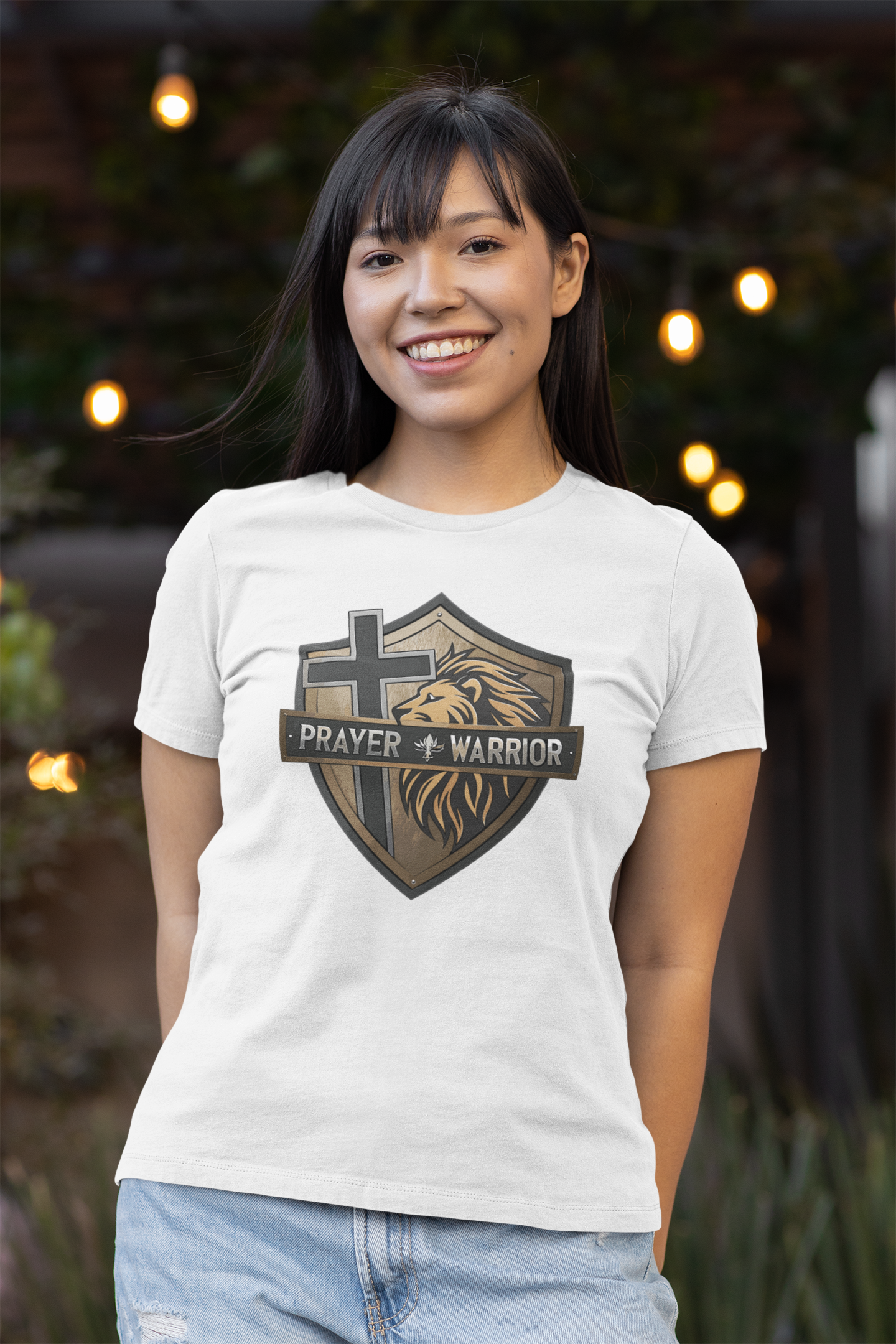 PRAYER WARRIOR Fitted Christian T-Shirt (S-2XL):  Women's Bella+Canvas 6004 - FREE SHIPPING