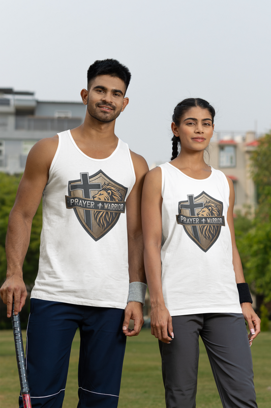 PRAYER WARRIOR Medium Weight Christian Tank Top (S-2XL):  Men's & Women's 5200 - FREE SHIPPING