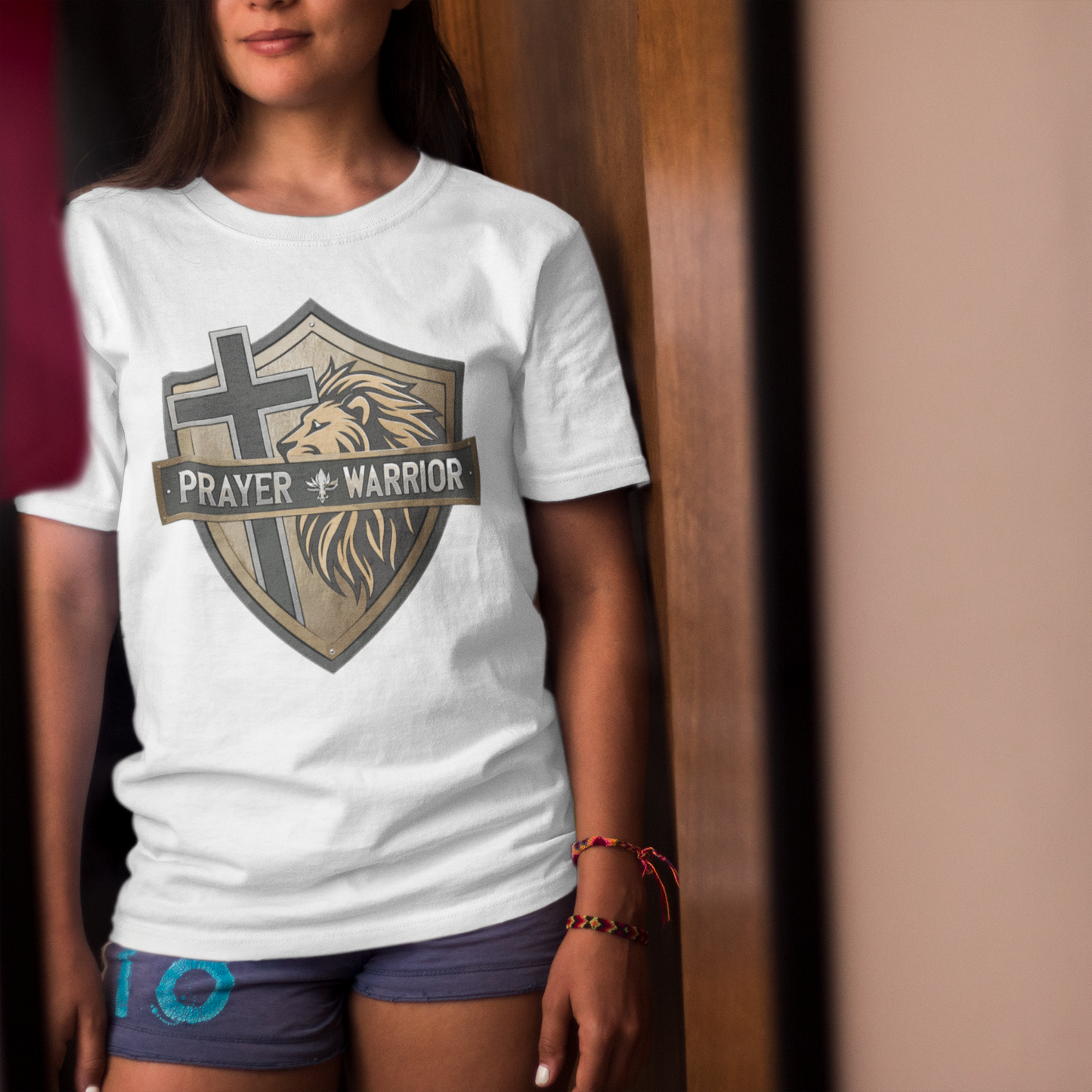 PRAYER WARRIOR Classic Christian T-Shirt (S-5XL):  Women's Medium Weight Gildan 5000 - FREE SHIPPING
