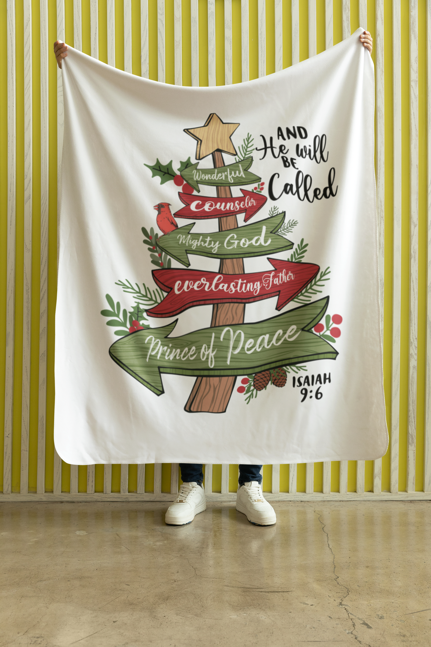 The PRINCE OF PEACE Light Weight Christmas Velveteen Plush Blanket (3 sizes available) - FREE SHIPPING